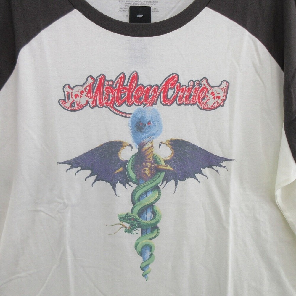 Motley Crue Mens T-Shirt Size XXL Feel Good Raglan Tee Licensed Cotton Blend New
